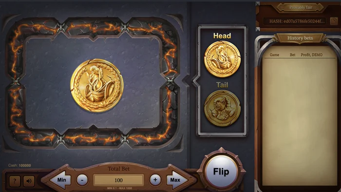 Elitcasino Coin Flip oyunu